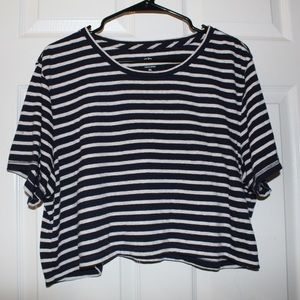 J Crew striped crop top